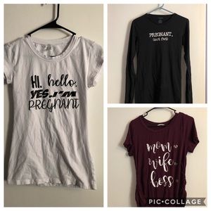 Maternity graphic tee bundle